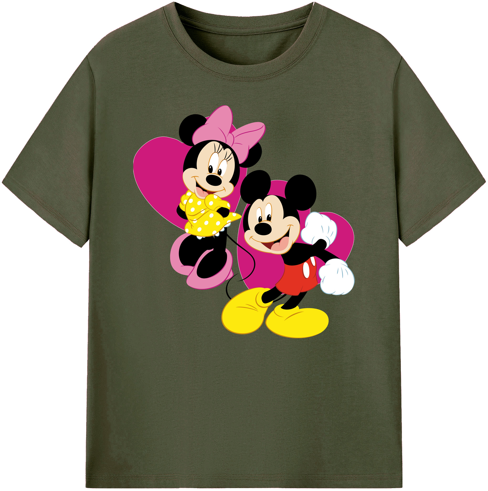 ミッキーマウス Mickey Mouse 綿100％ メンズ半袖Tシャツ｜肌触りやわらか＆通気性